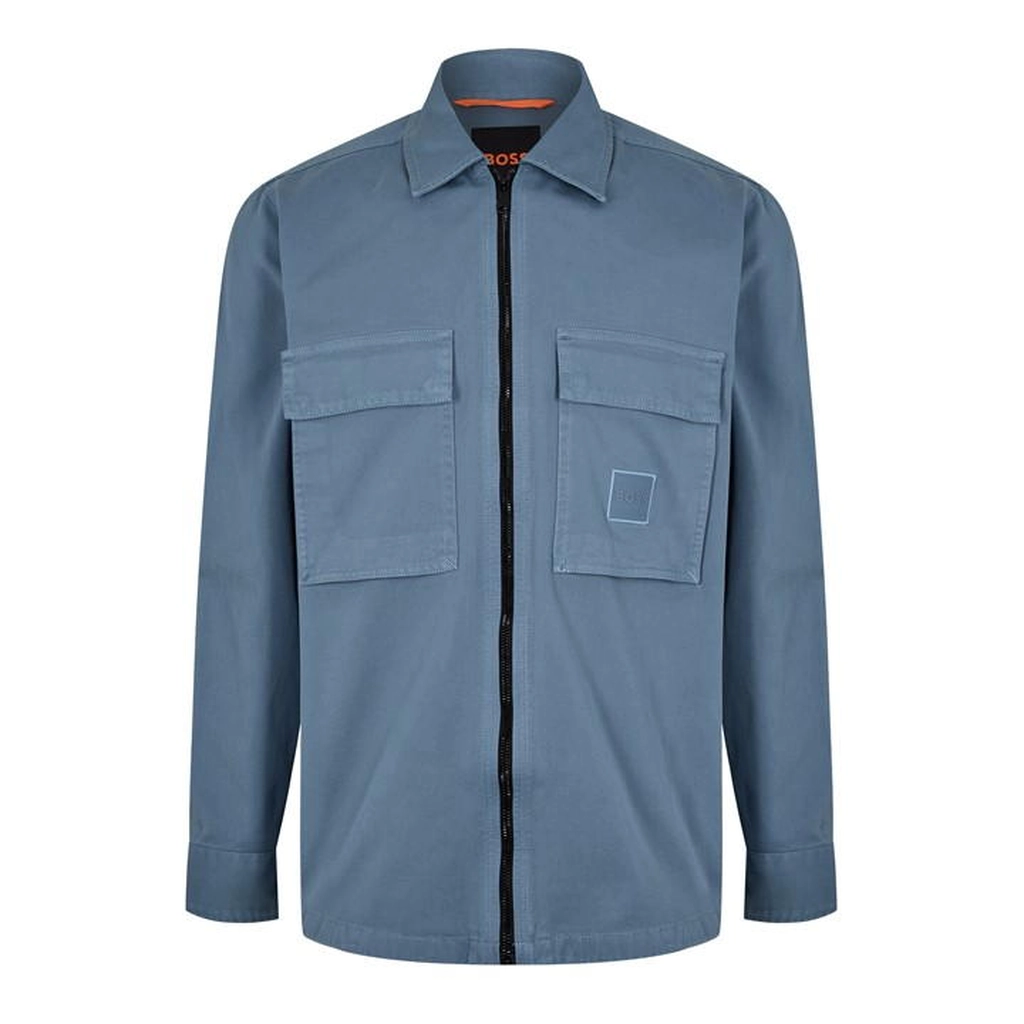 Hugo Boss Lovel Full Zip Overshirt - Blue